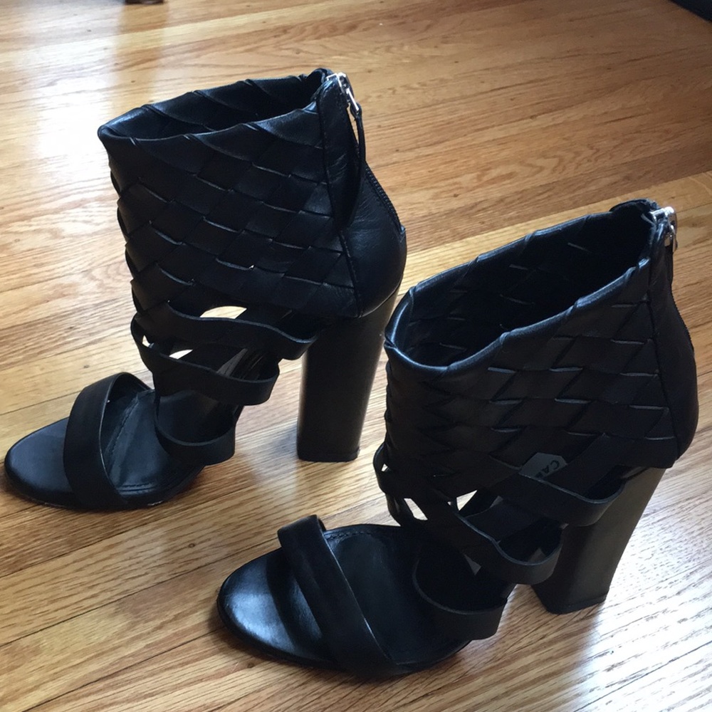 Camilla Skovgaard woven leather block heel sandal